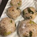ゆっちん☆'s cooksnap of when they made 妊娠、授乳に！サバ缶小松菜おにぎり.