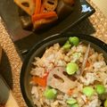 masyamayu's cooksnap of when they made ほうじ茶生姜たきこみ御飯.