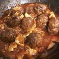 うさビー's cooksnap of when they made 煮込み５分♪ミートボールのデミトマ煮.