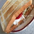 ＊なみへい＊'s cooksnap of when they made 簡単朝食☆目玉焼きとレタスのサンドイッチ.