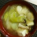 M130018's cooksnap of when they made 具だくさん♪長ねぎとさつまいもの味噌汁.