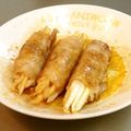 chou*'s cooksnap of when they made マコモダケの豚バラ巻き巻き.