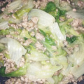 にゃんにょ's cooksnap of when they made めっちゃ簡単♡レタスと豚ミンチ炒め♡.