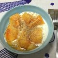 おはなすき's cooksnap of when they made 柿のすり胡麻たっぷりヨーグルト。.