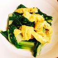 ★ぱんパンダ★'s cooksnap of when they made めんつゆで♪うまい菜とうす揚げの煮浸し.