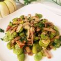 ハッピーみっけ♪'s cooksnap of when they made そら豆とマッシュルームとベーコンのソテー.