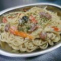 親父メシ's cooksnap of when they made しめじとベーコンのクリームパスタ.