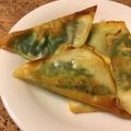 ムニェキータ's cooksnap of when they made 余ったワンタンの皮で簡単大葉チーズ焼き.