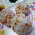 たくやときみこ's cooksnap of when they made 桜えびのおにぎり.