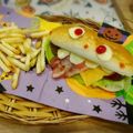 NMKSママ's cooksnap of when they made ハロウィンおばけデコバーガー.