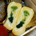 myとんすけ's cooksnap of when they made 簡単、小松菜チーズの卵焼き.