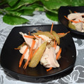 mielle's cooksnap of when they made 鶏ささみとセロリのわさび酢和え.