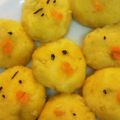 すみすけん's cooksnap of when they made 酉年に☆南瓜と米粉のひよこ団子.