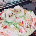 レオンナナ's cooksnap of when they made 羊の大根おろしアート＊デコ鍋＊キャラ鍋.