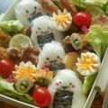 yukky☆mama's cooksnap of when they made おにぎりくん☆おにぎりちゃん♡　キャラ弁.