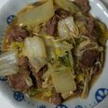 Mαru☆'s cooksnap of when they made すき焼き風！ 牛肉と 白菜の 和風炒め！.