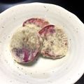 snow＊mama's cooksnap of when they made 紫芋の天ぷら 簡単卵なし 弁当夕食.