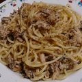 Ocean_ray's cooksnap of when they made 鯖缶ペペロンチーノ.