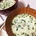 se・sa・mi's cooksnap of when they made じゃが芋とほうれん草、ミルクスープ。.