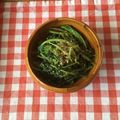 aki1030☆'s cooksnap of when they made かぶの葉のごま炒めおひたし.