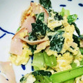 もぐらーん's cooksnap of when they made 小松菜とハムの卵とじ.