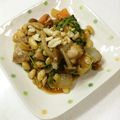 くまやっこ's cooksnap of when they made 鶏肉と豆苗の炒め＊ナッツがけ.