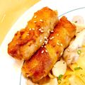 *けいこっこ*'s cooksnap of when they made 豚バラ肉と白ネギのトントン巻き.