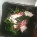 クックLJ2W4Q☆'s cooksnap of when they made 金時草（きんじそう）とタコの酢の物.