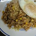 くいむし's cooksnap of when they made 旦那喜ぶ♪がっつり系！豚肉入りチャーハン.