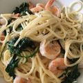 はせゆた's cooksnap of when they made ほうれん草と海老の＊簡単クリームパスタ.