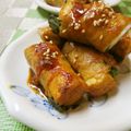 solapapa's cooksnap of when they made ピリ辛味噌風味♪厚揚げの豚肉巻き.
