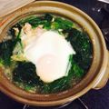 kaokaofood's cooksnap of when they made ほうれん草の巣ごもり月見うどん.