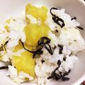 nuka's cooksnap of when they made さつまいもと塩昆布の味ご飯.