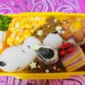 小栗虫子's cooksnap of when they made スヌーピー 簡単 キャラ弁.