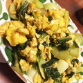 とむ子。's cooksnap of when they made 青梗菜とふんわり卵の合わせ炒め♪.