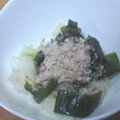 あるちゃ's cooksnap of when they made キャベツとワカメのからし醤油和え.