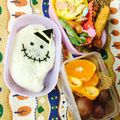 ｱｲﾊﾅ's cooksnap of when they made ハロウィン☆簡単おばけ弁当.