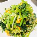 chiecocoa's cooksnap of when they made 簡単！小松菜＆卵のにんにく炒め♡.