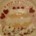 りぼんchan's cooksnap of when they made ヨーグルトアート☆バースディケーキ。.