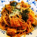 星舞姫's cooksnap of when they made スープパスタ♪簡単トマト缶と鶏むね肉.