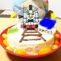 りっくんかぁ～ちゃん's cooksnap of when they made 立体トーマス型・チョコレートケーキ.
