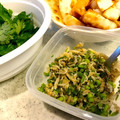 sanamix's cooksnap of when they made 時短☆パクチーの茎としらすの和え物☆覚書.