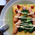 千尋＊'s cooksnap of when they made シャウエッセンツリーのクリスマスオムレツ.