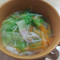 あゆむーちょ's cooksnap of when they made 【農家のレシピ】もやしとレタスのスープ.