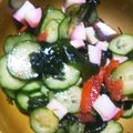 まい0202's cooksnap of when they made きゅうり、ワカメ、トマト、蒲鉾の酢の物.