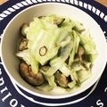 miu29's cooksnap of when they made なすとキャベツのにんにくバター炒め.