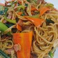 ☆miminga☆'s cooksnap of when they made 小松菜とベーコンの焼きそば.