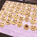 芋茶618's cooksnap of when they made ハロウィン❤かぼちゃ絞り出しクッキー.