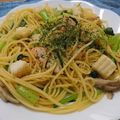 くーこぷ's cooksnap of when they made ほうれん草と海老で贅沢オイルパスタ☆.