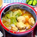 HappyMd's cooksnap of when they made 白菜と鶏ダンゴの熱々スープ.